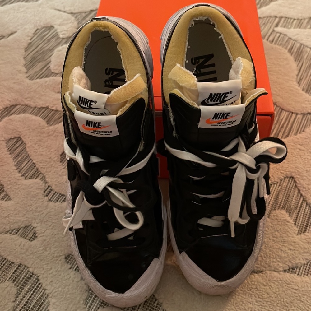 Nike Blazer Low Sacai Black Patent Leather - Picture 7 of 7